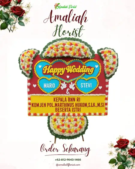 Papan Bunga Pernikahan Bagok
